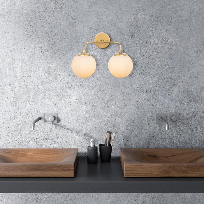 Opviq Horn - 12210 Lámpara de pared dorada con tapa de cristal Opviq Horn - 12210 Lámpara de pared dorada con tapa de cristal